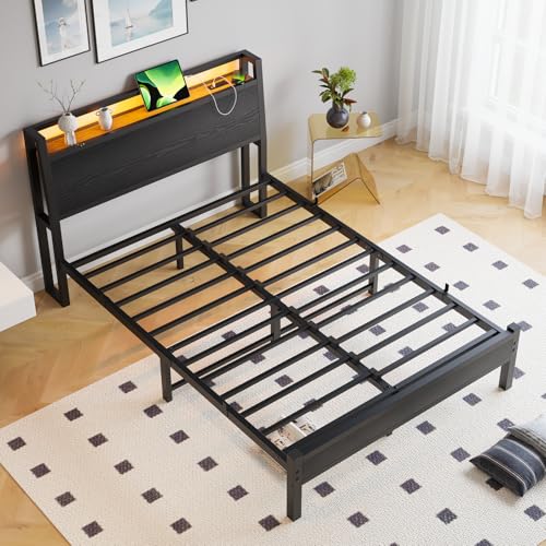 Full Size Bed Frame, Black, view 7