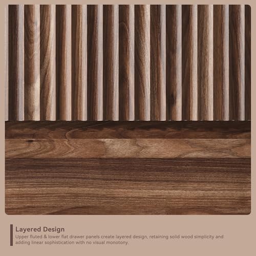 Fluted 6 Drawer Dresser for Bedroom, view 7