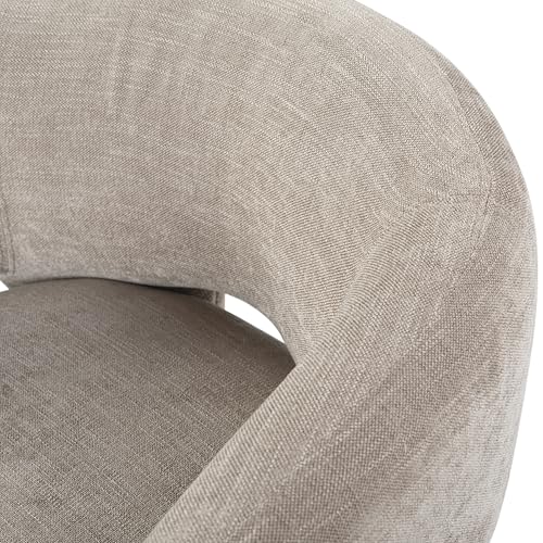 SAFAVIEH Couture Collection Tamlyn Modern Light Brown Performance Fabric Accent Chair (Fully Assembled)