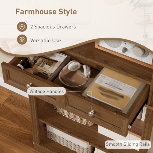 Arched Bookshelf, 73" Tall Arch Bookcase with Drawers, Farmhouse, view 7