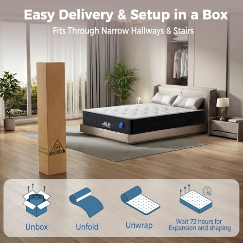 Ailis Queen Mattress, 12 Inch Queen Hybrid Mattress in a Box, view 7