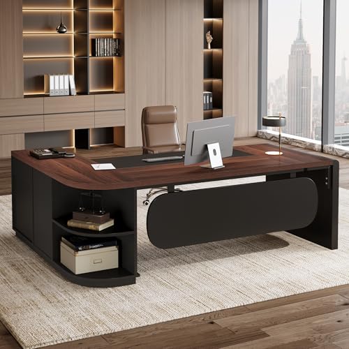 Tribesigns 81'' L-Shaped Executive Desk, view 2