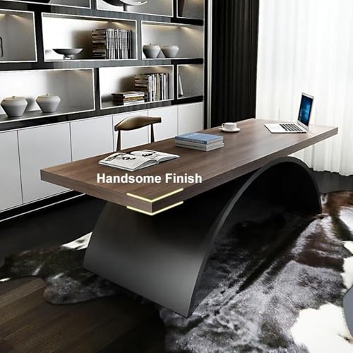 70.9" Industrial Style Desk, Office Writing Desk Walnut Desk Modern Computer Desk Home & Office Furniture