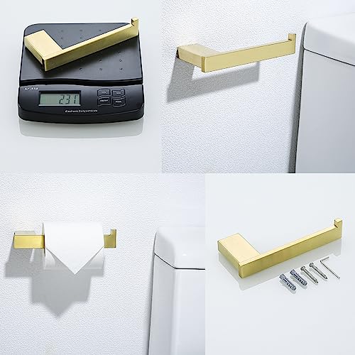 Brushed gold 4 piece stainless steel bathroom hardware set, view 7