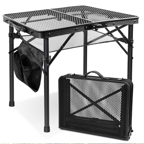 Folding Picnic Table for Grill Outdoor Camping Table with Portable Mesh Bag, Compact & Foldable for Easy Storage - Great for Picnic, Garden, Patio, Dining, BBQ, Party, Market 2Ft