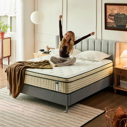 Full Mattress, 14 inch Hybrid Cool Gel Memory Foam Mattress with Pocket Springs, view 7