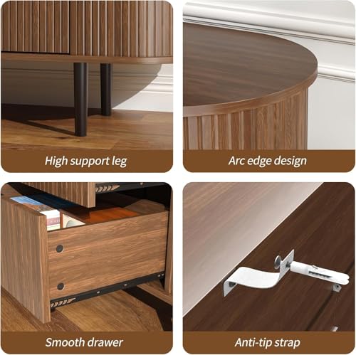 63" Wide Fluted 6 Drawer Dresser for Bedroom, view 7