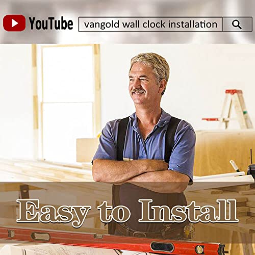 Frameless Wall Clock, 3D Modern Trend Wall Clocks for Living Room Decor, DIY Large Wall Clock Easy to Install Silent and Size Adjustable, Suitable for Kitchen, Farmhouse, Bedroom (Red)