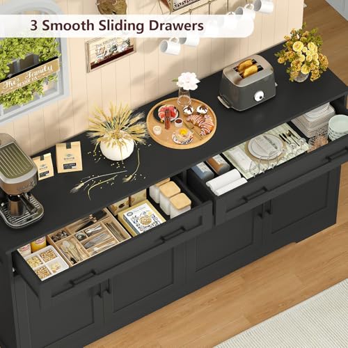 63" Buffet Cabinet with Storage, view 7