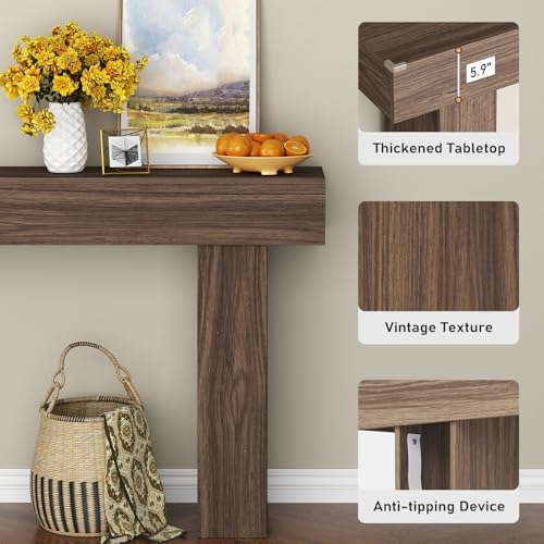 63 Inch Long Console Table for Entryway, view 6