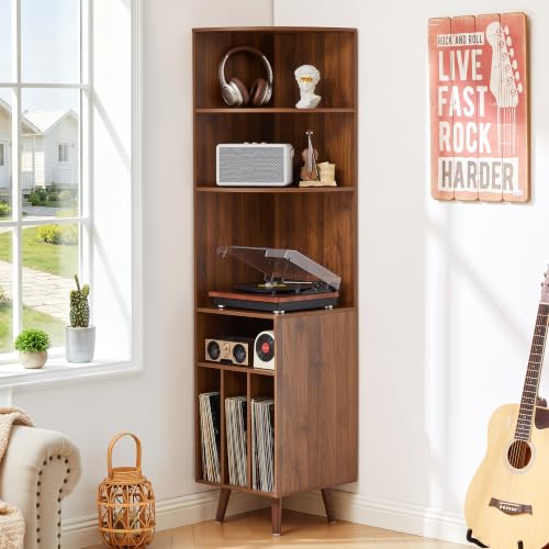 Corner Record Player Stand, 67'' Tall Turntable Stand Table, view 2