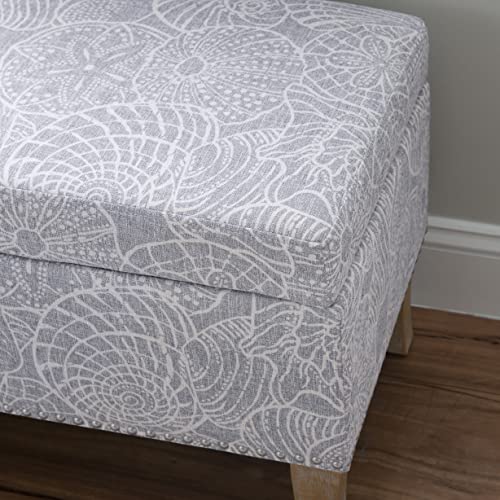 Stone Upholstered Storage Stephanie Ottoman