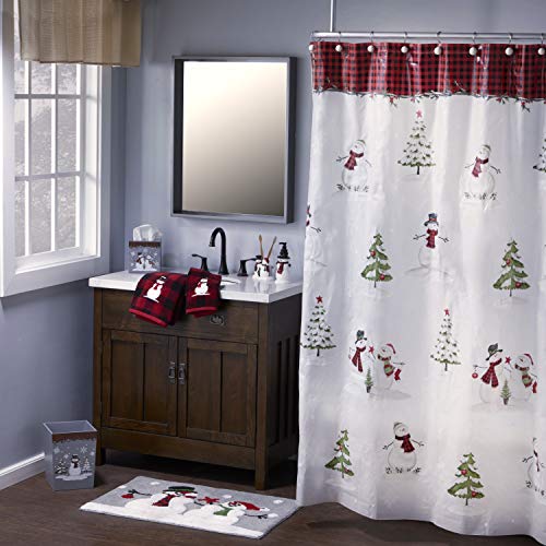 Woodland Winter, Wastebasket, Red