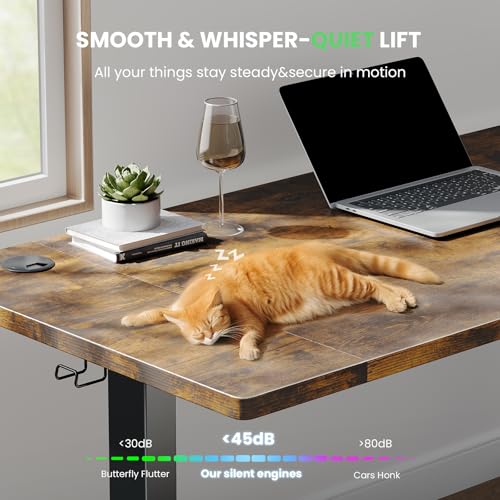 48 x 24 Inch Electric Standing Desk, 0.8 Inch Thick Tabletop, view 8