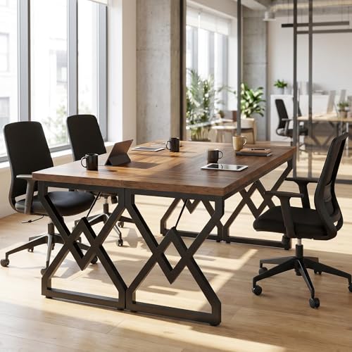 63" W Executive Desk, Extra Sturdy Thickened Wooden Workstation Study Desk Computer Desk Large Home Office Writing Desk for Home Office