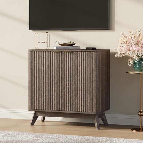 29'' Sideboard Buffet Cabinet with Storage, Fluted Cabinet with Rounded Corners, view 8