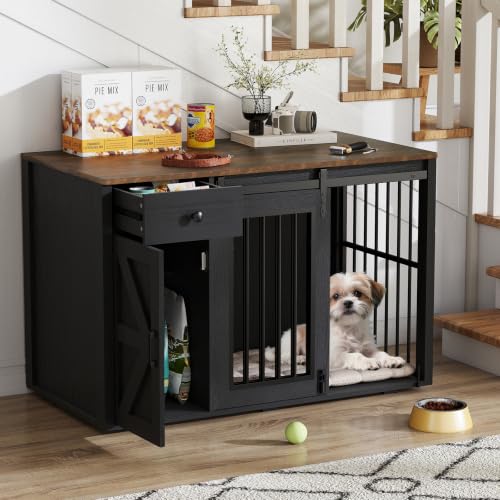 44" Dog Crate Furniture, Dog Kennel (44" Left Facing Door), view 8