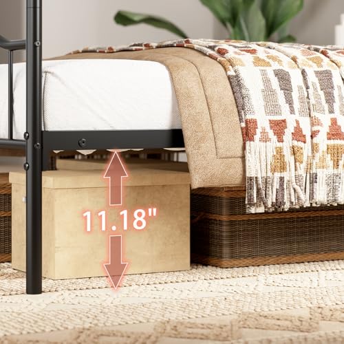 Metal Twin Canopy Bed Frame with Headboard and Footboard, view 8