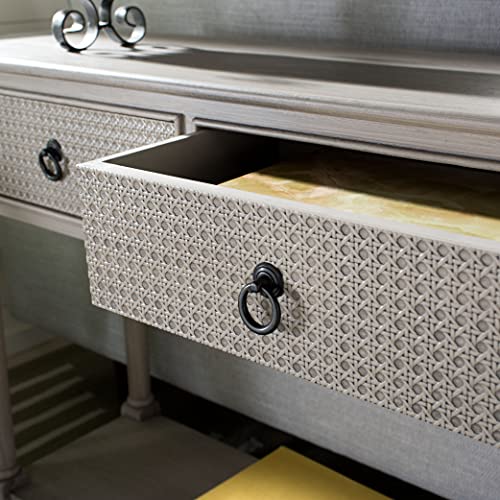 Safavieh Home Collection Haines Greige 2-Drawer Bottom Shelf Console Table