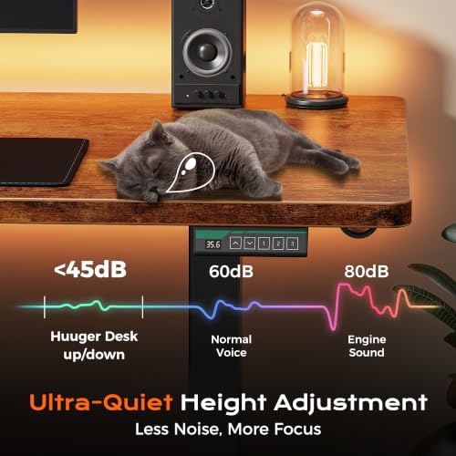 63 x 55 Inch L Shaped Standing Desk with Power Outlets, view 8