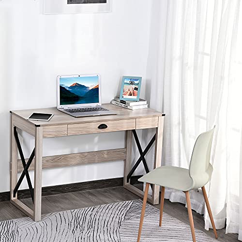 44 inch Home Office Computer Desk Table, Farmhouse, X-Frame, view 7