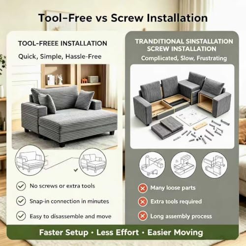 64" Oversized Chaise Lounge Chair Indoor with USB Charging Port & Cup Holder, view 7