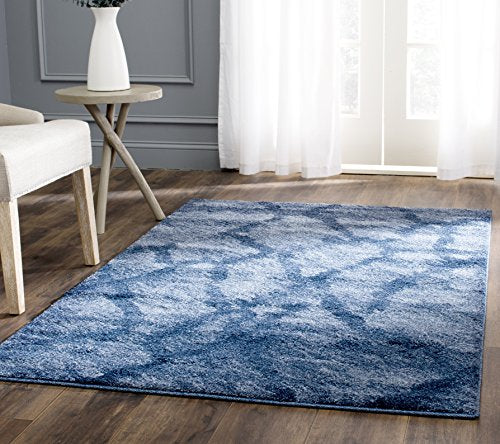SAFAVIEH Retro Collection Area Rug - 6' x 9', Blue & Dark Blue, Modern Abstract Design, Non-Shedding & Easy Care, Ideal for High Traffic Areas in Living Room, Bedroom (RET2144-6570)
