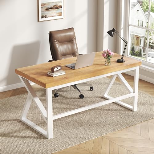 Solid Wood Computer Office Desk Small Writing Desks for Home 47 Inch, view 2