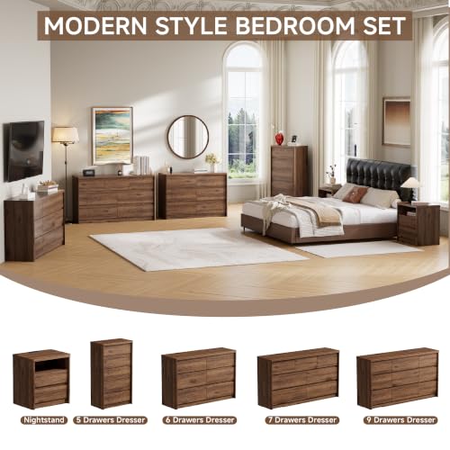 Modern 7 Drawers Dresser for Bedroom, view 8