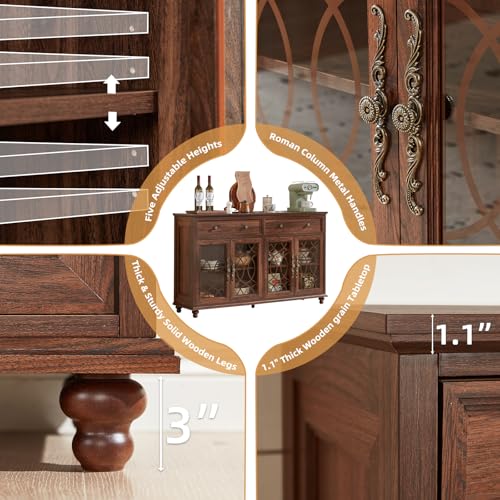 Farmhouse Sideboard Buffet Cabinet with Storage, view 7