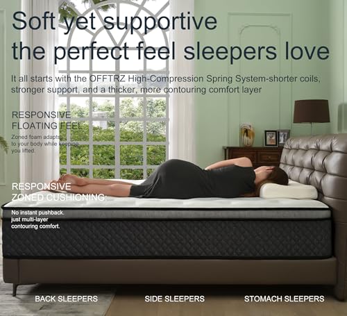 Twin Mattress, 12 Inch Hybrid Twin Mattress in a Box, view 7