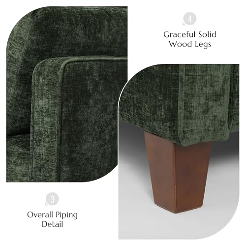 Luxury Oversized Accent Reading Chair for Living Room, 41", Green Chenille, view 8