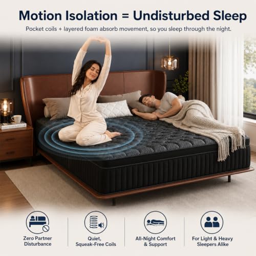 12 inch Queen Size Cooling Hybrid Mattress, view 7