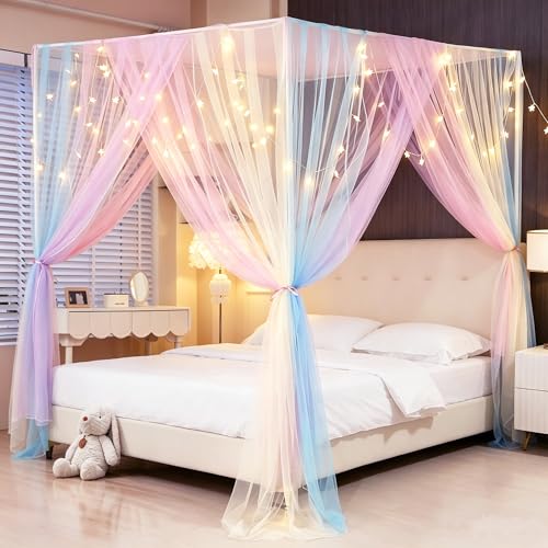 Canopy Bed Frame Queen Size Bed, view 8