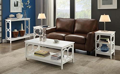Omega Square 36" Coffee Table, White