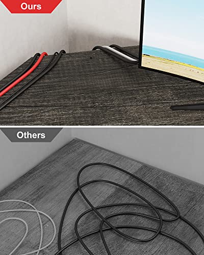 Modern L Shaped Desk with Shelves,64.84" Gaming Computer Desk for Home Office,Corner Desk with Desktop (Black Oak+Black Frame, Large+4 Tier Shelves)