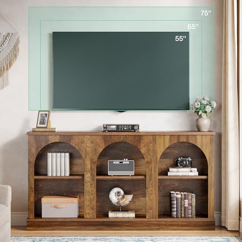 Tribesigns 63-Inch Arched Tall TV Stand for 55/60/65 Inch TVs, view 7