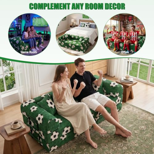 79" Convertible Sofa Bed, 6-in-1 Futon Sofa Boneless Couch in a Box