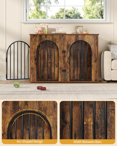 46.5 in Dog Crate Furniture,Dog Kennel Indoor for Medium/Large Dog, view 8