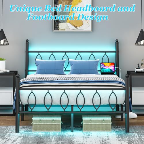 Full Size Bed Frame with Headboard, view 8