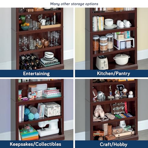 Miscellaneous Storage 5-Shelf Bookcase/ Book shelf, Select Cherry finish