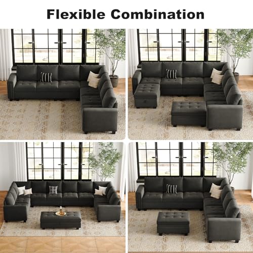 Corner Seat Module for Modular Sectional Sofa Grey