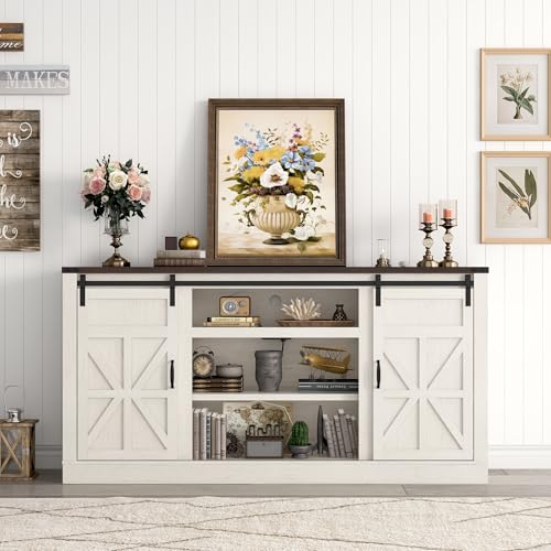 66" Farmhouse TV Stand for 75 Inch TV, view 7