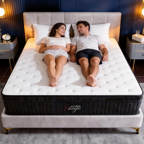 12 inch Full Size Mattress,Hybrid Mattress with Medium Firm Memory Foam and Individual Pocket Springs for Improve Sleep and Pressure Relief, Breathable and Skin-Friendly Cotton