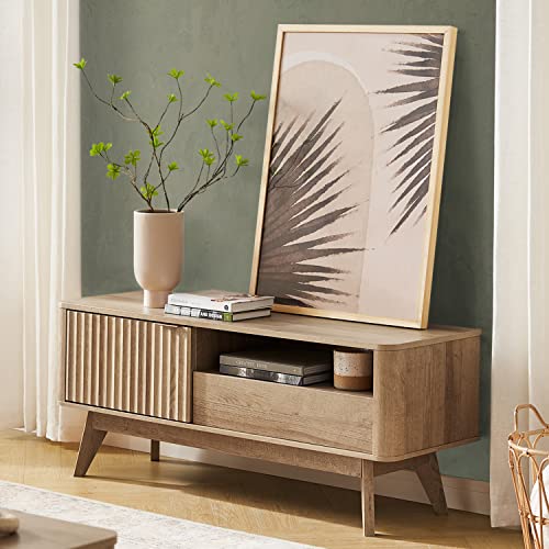 Brooklyn Mid-Century Modern TV Stand, for TVs up to 50” / 59" Waveform Panel, view 2