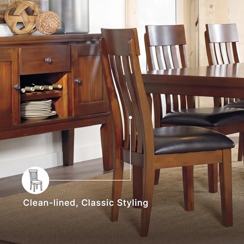 Signature Design by Ashley Ralene Rake Back 19" Dining Room Chair 2 Count, Medium Brown