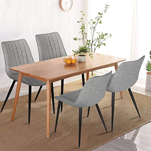 4 PCS Faux Leather Dining Chairs, view 8