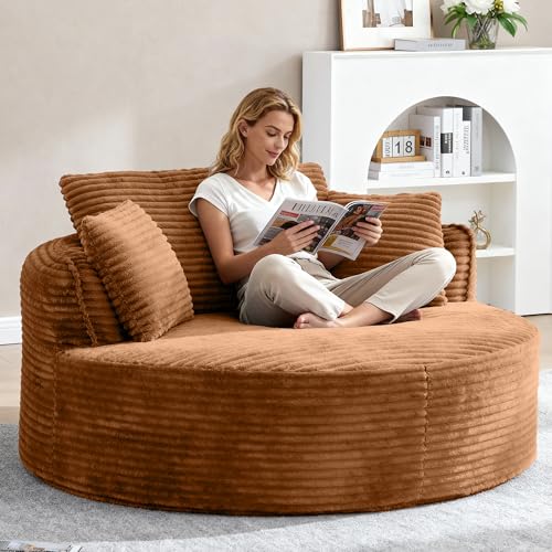 Oversized Round Chair Lounge Chaise Indoor, view 2