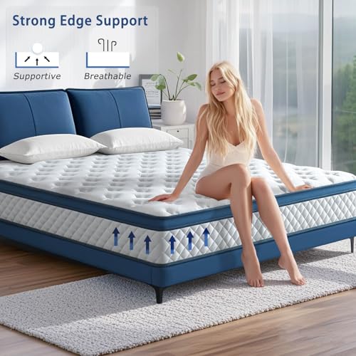 King Size Mattress, 12 Inch Medium Firm Hybrid King Bed Mattress, view 7