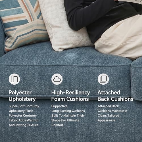 Signature Design by Ashley Cashton Casual Sofa for Living Room, Blue